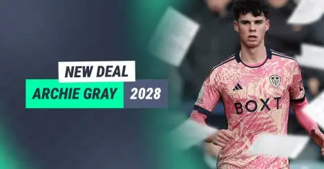 Liverpool and Crystal Palace target Archie Gray signs a new deal with Leeds United to 2028